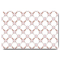 Baseball Bat Scrapbook Sport Large Doormat  by Mariart