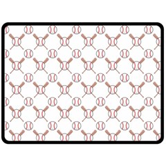 Baseball Bat Scrapbook Sport Double Sided Fleece Blanket (large)  by Mariart