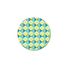 Yellow Blue Diamond Chevron Wave Golf Ball Marker (10 Pack) by Mariart