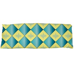 Yellow Blue Diamond Chevron Wave Body Pillow Case (dakimakura) by Mariart