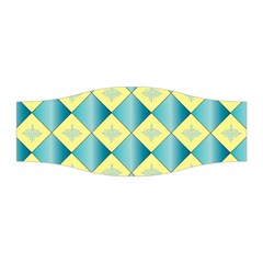 Yellow Blue Diamond Chevron Wave Stretchable Headband by Mariart