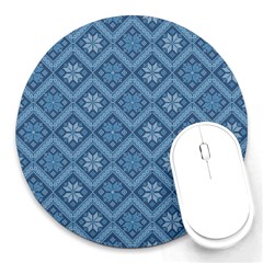 Pattern Round Mousepads by Valentinaart