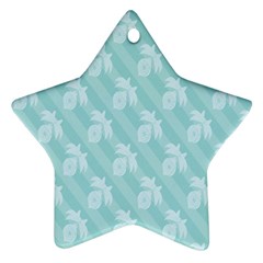 Christmas Day Ribbon Blue Ornament (star) by Mariart