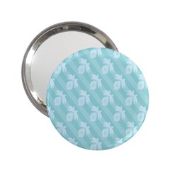 Christmas Day Ribbon Blue 2 25  Handbag Mirrors by Mariart