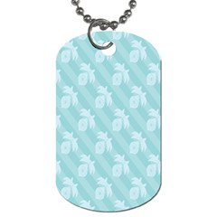 Christmas Day Ribbon Blue Dog Tag (two Sides) by Mariart