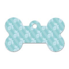 Christmas Day Ribbon Blue Dog Tag Bone (one Side) by Mariart