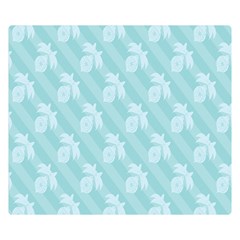 Christmas Day Ribbon Blue Double Sided Flano Blanket (small)  by Mariart