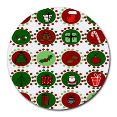 Christmas Round Mousepads by Mariart