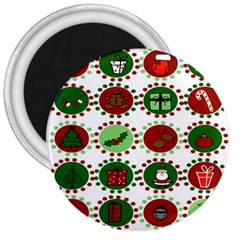 Christmas 3  Magnets by Mariart