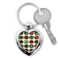 Christmas Key Chains (heart)  by Mariart