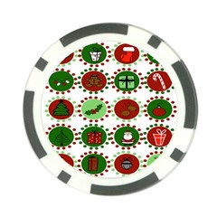 Christmas Poker Chip Card Guard by Mariart