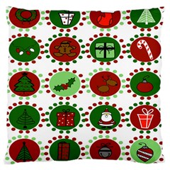 Christmas Large Cushion Case (two Sides) by Mariart