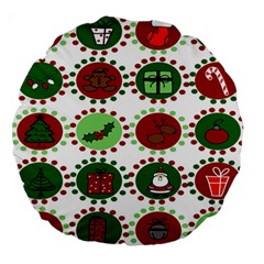 Christmas Large 18  Premium Round Cushions by Mariart