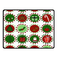 Christmas Double Sided Fleece Blanket (small)  by Mariart