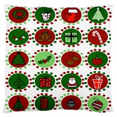 Christmas Large Flano Cushion Case (one Side) by Mariart