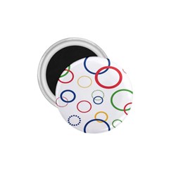 Circle Round Green Blue Red Pink Yellow 1 75  Magnets