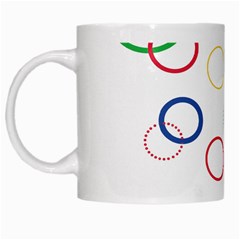 Circle Round Green Blue Red Pink Yellow White Mugs by Mariart