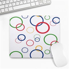 Circle Round Green Blue Red Pink Yellow Large Mousepads by Mariart