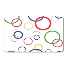 Circle Round Green Blue Red Pink Yellow Magnet (rectangular) by Mariart