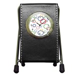 Circle Round Green Blue Red Pink Yellow Pen Holder Desk Clocks Front