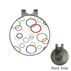 Circle Round Green Blue Red Pink Yellow Hat Clips With Golf Markers by Mariart