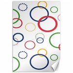 Circle Round Green Blue Red Pink Yellow Canvas 24  x 36  23.35 x34.74  Canvas - 1