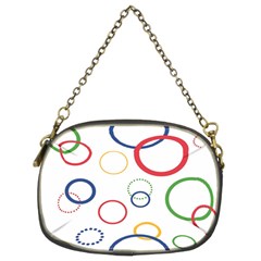 Circle Round Green Blue Red Pink Yellow Chain Purses (two Sides)  by Mariart