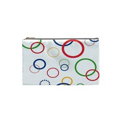 Circle Round Green Blue Red Pink Yellow Cosmetic Bag (small)  by Mariart