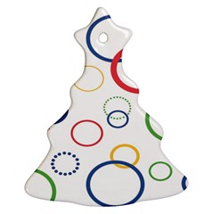 Circle Round Green Blue Red Pink Yellow Ornament (christmas Tree)  by Mariart