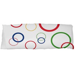 Circle Round Green Blue Red Pink Yellow Body Pillow Case Dakimakura (two Sides) by Mariart