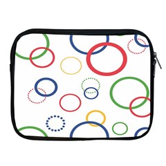 Circle Round Green Blue Red Pink Yellow Apple Ipad 2/3/4 Zipper Cases by Mariart