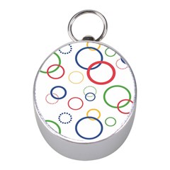 Circle Round Green Blue Red Pink Yellow Mini Silver Compasses by Mariart