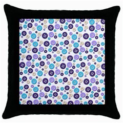 Buttons Chlotes Throw Pillow Case (Black)