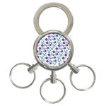 Buttons Chlotes 3-Ring Key Chains Front