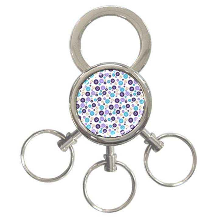 Buttons Chlotes 3-Ring Key Chains