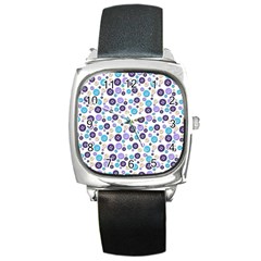 Buttons Chlotes Square Metal Watch