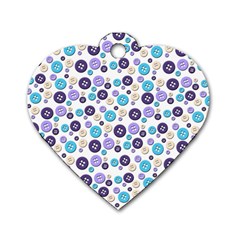 Buttons Chlotes Dog Tag Heart (Two Sides)