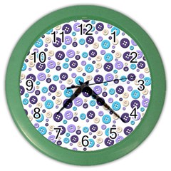 Buttons Chlotes Color Wall Clocks