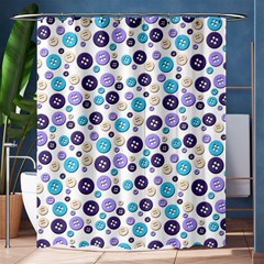 Buttons Chlotes Shower Curtain 60  x 72  (Medium) 