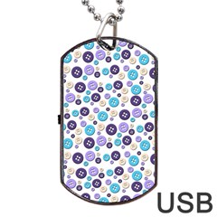 Buttons Chlotes Dog Tag USB Flash (One Side)