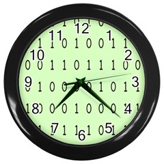 Code Number One Zero Wall Clocks (black) by Mariart