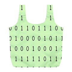 Code Number One Zero Full Print Recycle Bags (l)  by Mariart