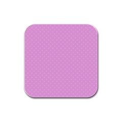 Dots Rubber Square Coaster (4 Pack)  by Valentinaart