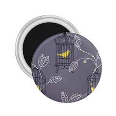 Cagr Bird Leaf Grey Yellow 2 25  Magnets