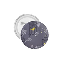 Cagr Bird Leaf Grey Yellow 1 75  Buttons by Mariart