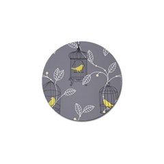 Cagr Bird Leaf Grey Yellow Golf Ball Marker (4 Pack) by Mariart