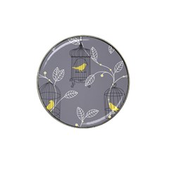 Cagr Bird Leaf Grey Yellow Hat Clip Ball Marker (10 Pack) by Mariart