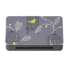 Cagr Bird Leaf Grey Yellow Memory Card Reader With Cf by Mariart