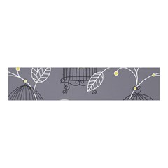 Cagr Bird Leaf Grey Yellow Velvet Scrunchie by Mariart