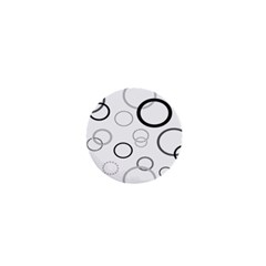 Circle Round Black Grey 1  Mini Buttons by Mariart